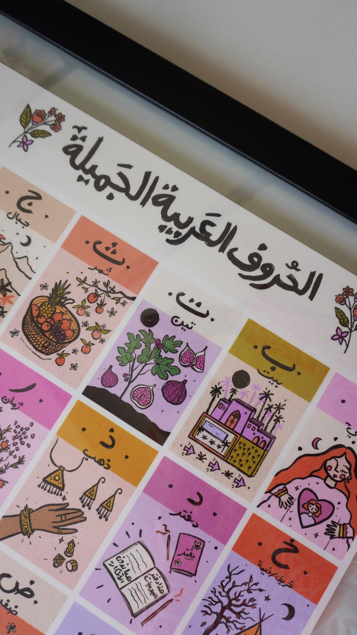 006.Alf-Baa Poster | طفولة ممتدة : ملصق الحروف العربية الجميلة