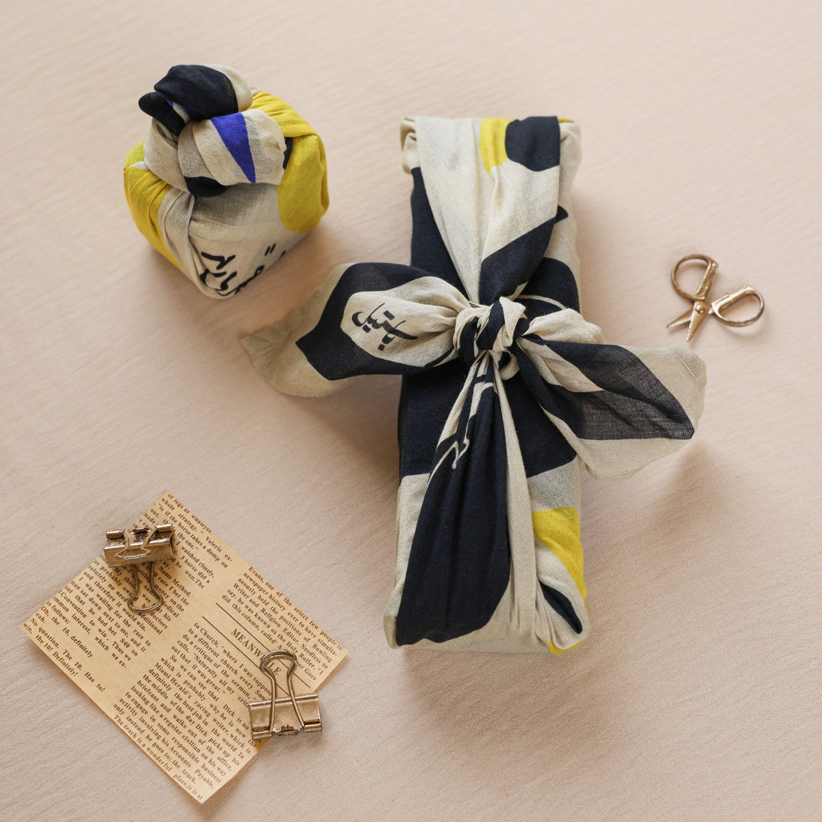 008.Gift Wrapping Fabric_ Multi-use |  برتقال_قماش تغليف الهدايا متعدد الاستخدامات